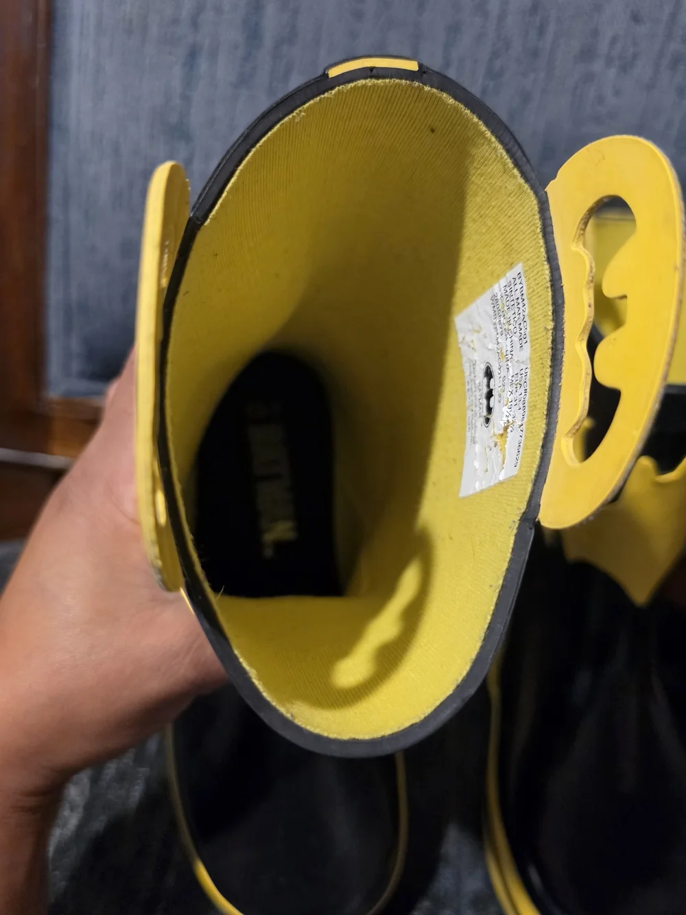 Western Chief Kids Black & Yellow Rain Boots with Pull Tabs